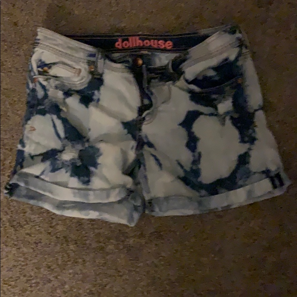 Dollhouse Tie Dyed Rolled Up Shorts